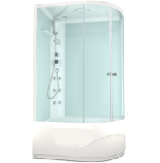 Душевая кабина Domani-Spa Delight 128 high L 120x80 сатин-матов. DS01D128LHWM10, гидромассаж, блок управл.