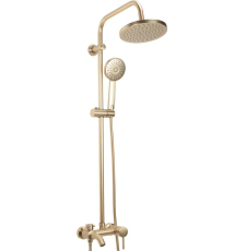 Душевая стойка Rea Luis Gold Matt P7051 со смесителем, матовое золото