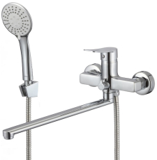 Смеситель для ванны Milardo Demi DEMSB00M10 настенный, с лейкой, глянцевый хром