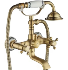 Смеситель для ванны Rea Rustico Antique Gold B0702 настенный, бронза