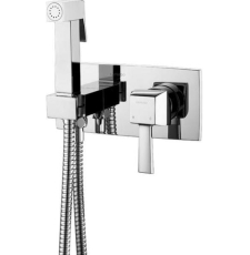 Смеситель с гигиеническим душем Caprigo Diamante 50-130-CRM встраиваемый