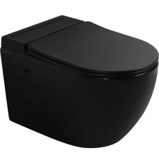 Унитаз Abber Bequem AC1108PMB подвесной, импульсный, с крышкой микролифт, черный матовый