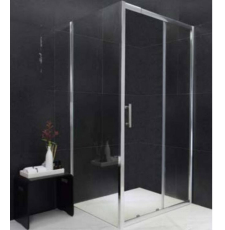 Душевая кабина Pelican SSW020100+BP02090 100x90, без подд., прям., прозр. Easy-clean\хром