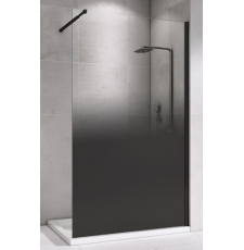 Душевая перегородка Abber Immer Offen Walk-In 100x200, прозр.\черн. с вставкой AG69101BD