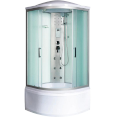 Душевая кабина River Dunay 90x90 MT гидромассажная, выс., мат.\бел.\хром мат.