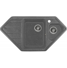 Мойка для кухни Gerhans E10 92x48, врезная, угловая, графит 24