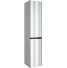 Шкаф-пенал Brevita Balaton 35 подвесной, 2 дв., правый, серый\белый