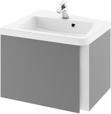 Тумба для умывальника Ravak SD 10 градусов 55 L, левая, серая