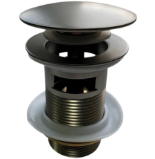 Донный клапан Roxen P02BN с переливом, браш. никель