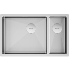 Мойка для кухни Paulmark Next 69/2S Uni 69x44 PM226944-BSL, левая, под столешницу, брашир. нерж.сталь