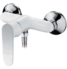 Смеситель для душа Ledeme H77 L2077W с лейкой, настенный, белый/хром