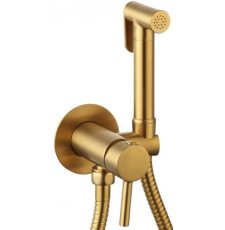 Смеситель с гигиеническим душем CeramaLux KRS/007 встраиваемый, золотой матовый