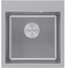 Мойка для кухни Paulmark Kante 50 51x52 PM105152-GRM, врезная, серый метал.