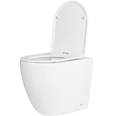 Унитаз приставной Roxen Antares Rimless, с крышкой, универсальный выпуск