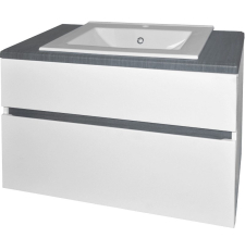 Тумба с умывальником Бел-Гаммари Гамма Люкс 2 П - 90 у-Бергамо 60, подвесная, дуб шато