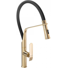 Смеситель для кухни Rea Castor Gold/Black B6936, с гибким изливом, черный/золото