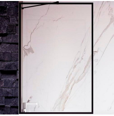 Душевая шторка на ванну Veconi PL-85 70x150, прозр.\черный