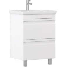 Тумба для умывальника Vigo Holly 600-0-2 Фостер напольная, 2 ящ., белый