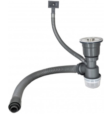 Сифон для кухонной мойки Gerhans K30601-1 с переливом, нерж.сталь