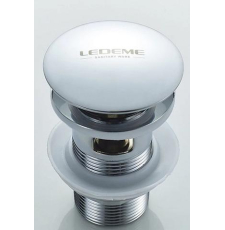Донный клапан Ledeme L65-2 с переливом, хром