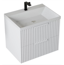 Тумба для умывальника Vela Волна 60П, Classica, 2в.я., белый мат./белый хекси