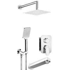 Встроенная душевая система Deante Alpinia-1 встроенная, со смесителем, хром
