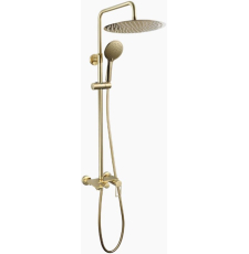 Душевая стойка Caprigo Kub 54-310-brg, со смесителем, матов.золото