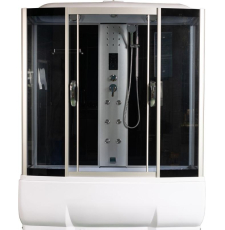 Душевая кабина River Dunay 170x80 ТН с ванной, гидромассажная, тон.\черн.\хром мат.