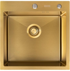 Мойка для кухни Arfeka Eco Ar PVD Nano 50x50, врезная, gold Мойка для кухни Arfeka Eco Ar PVD Nano 50x50, врезная, gold