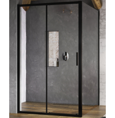 Душевая кабина Ravak Blix Slim BLSDP2-120+BLSPS-90 120x90, транспарент, черный