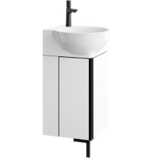 Тумба для умывальника Aqwella Porto 45 Дельта, напольная, угловая, белый/черный