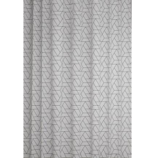 Текстильная шторка для ванны Iddis Base 180x200, черно-белый