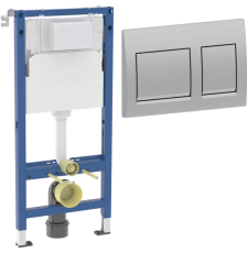 Инсталляция для унитаза Geberit Duofix Alpha 112 458.233.00.3A35Cm, с кнопкой Alpha35, хром матовый