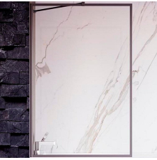 Душевая шторка на ванну Veconi PL-85 80x150, прозр.\графит браш.