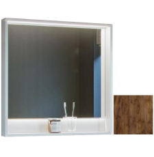 Зеркало с полкой Акватон Капри 80x85, с подсветкой, таксония темная