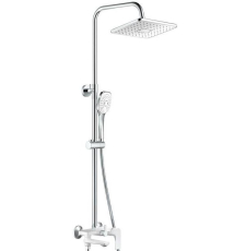 Душевая стойка Haiba HB24505-8 со смесителем, белый\хром