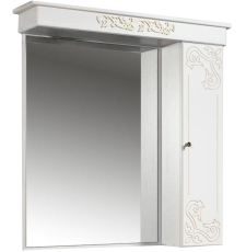 Зеркало-шкаф КМК Bliss Амелия-3 90x91, 1 дв., белый\золото Зеркало-шкаф КМК Bliss Амелия-3 90x91, 1 дв., белый\золото