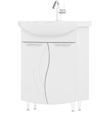 Тумба для умывальника Volna Adel 70.2D Балтика напольная, 2 дв., белый глянец, tnADEL70.2D-01