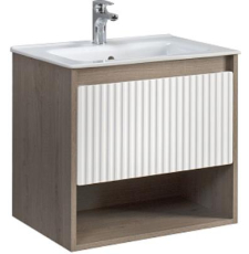 Тумба для умывальника Belux Долли НП 60-01 подвесная, 1 ящ., Дуб Денвер/белый глянц. 177