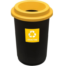 Мусорное ведро Plafor Eco Bin 650-01 для раздельного сбора, 50 л, желтый\пластик