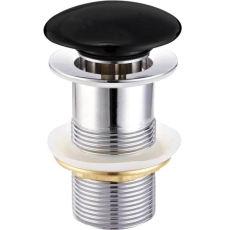 Донный клапан Roxen PD01B black без перелива, глянц. черный