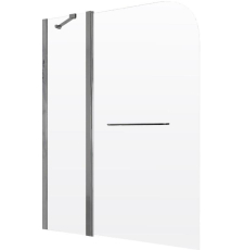 Душевая шторка на ванну Roxen Brimen 120x140, прозр. EasyClean\хром UltraShine