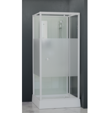 Душевая кабина RGW Andaman AN-207 90x90, прозр., мат.полоса Frost Line, белый