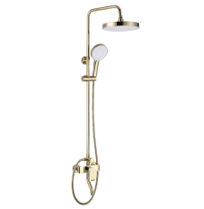 Душевая стойка Rea Bloom Gold White P9529 со смесителем, золото\белый Душевая стойка Rea Bloom Gold White P9529 со смесителем, золото\белый