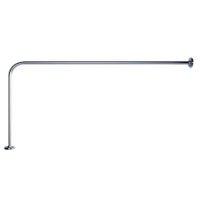 Карниз для ванной Triton 145x70 для шторки г-образный, сталь, хром, Щ0000052837