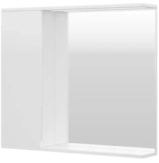 Зеркало-шкаф Volna Lake 80x70 с подсветкой, 1 дв., левое, белый глянец, zsLAKE80.L-01