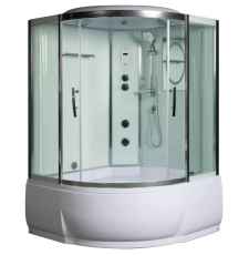 Душевая кабина WeltWasser WW500 Emmer 13555 135x135, с ванной, прозр./хром