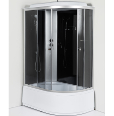 Душевая кабина Coliseum Симпл Т-120 L 120x80 с поддоном, левая, тон.\черн.