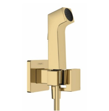 Смеситель с гигиеническим душем Hansgrohe Bidette S EcoSmart 29233990 встраиваемый, золото глянец