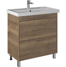 Тумба с умывальником Briz Риччи Т8-80 Фостер напольная, 2 ящ., дуб веллингтон табак